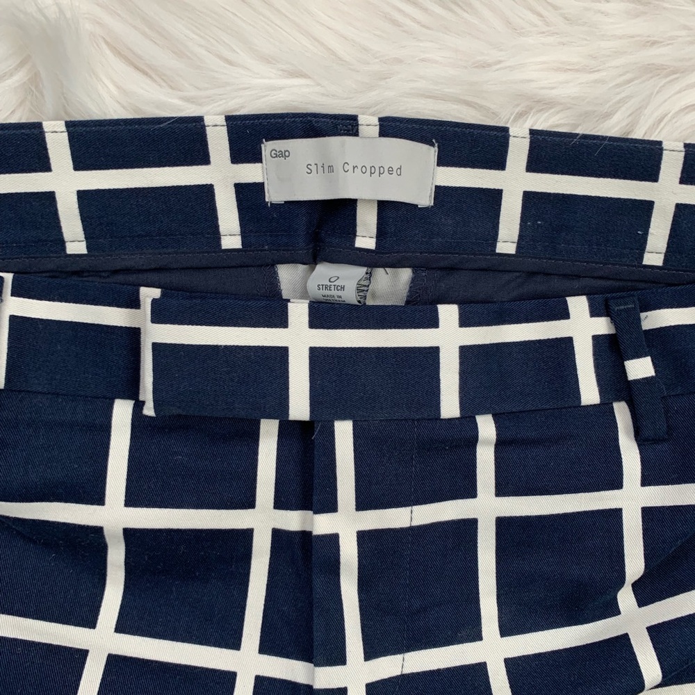 Gap Slim Cropped Stretch Print Pants Women’s 0 - Picture 5 of 7